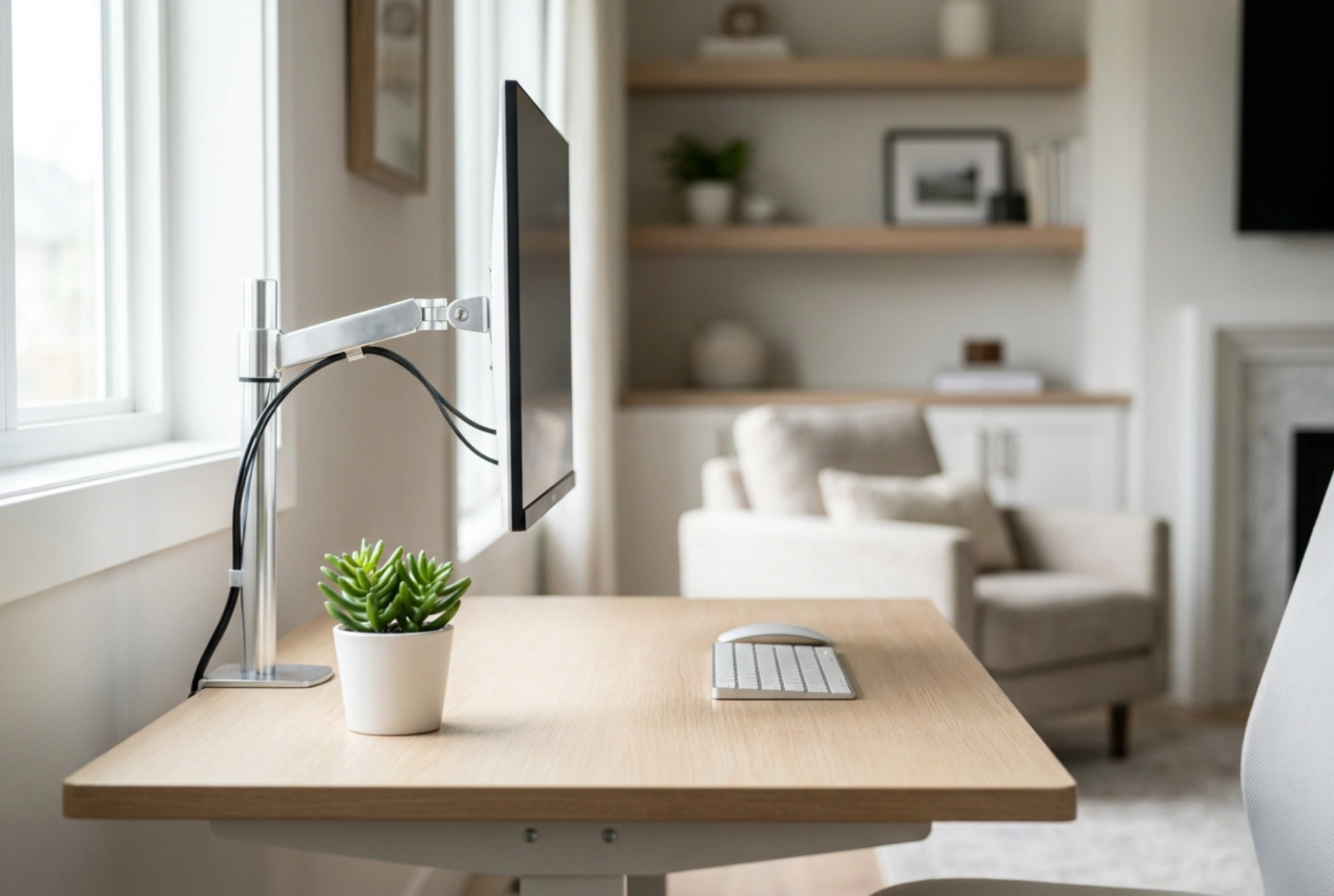 How to Adjust a Desk Monitor Mount to Prevent Neck Pain