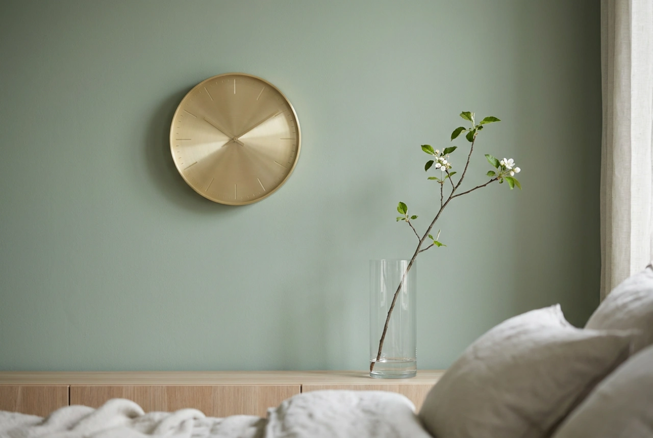How to Integrate a Gold Wall Clock Without a Gaudy Effect