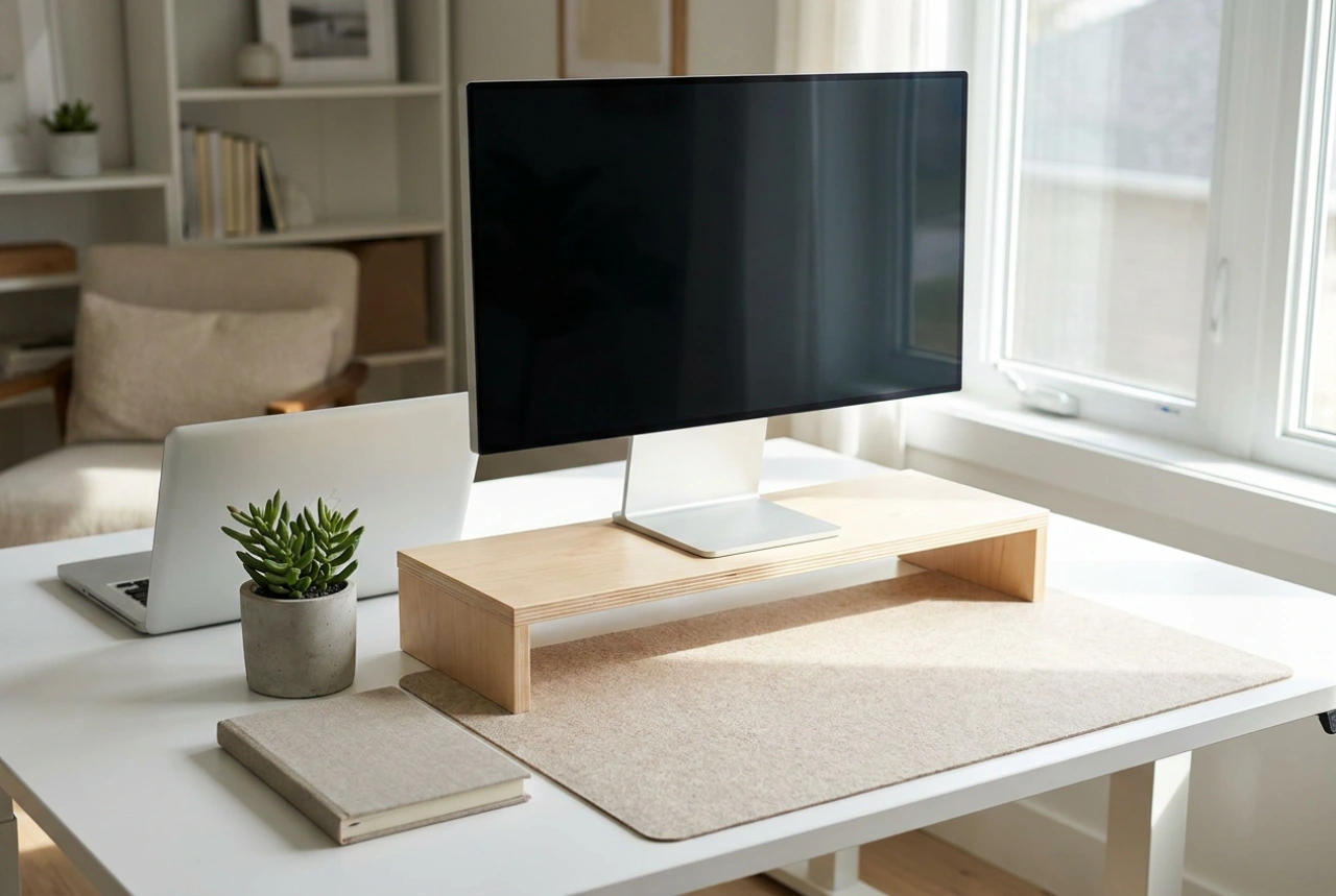 How to Set Up a Monitor Stand to Organise Your Desk