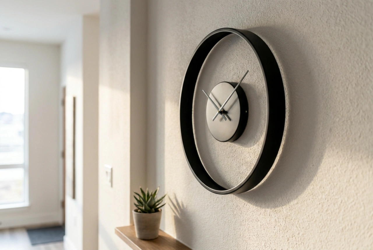 How to Choose and Style a Large Black Wall Clock on a Light Wall