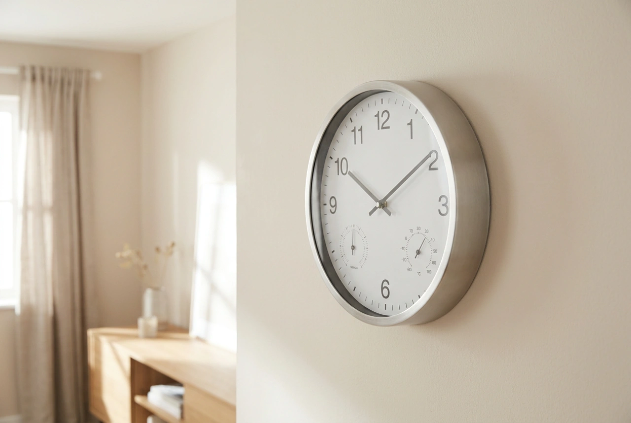 Where to Hang a Wall Clock with a Thermometer for Accurate Readings
