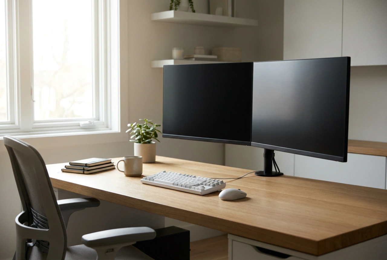 How to Adjust a Dual Monitor Mount for Ergonomic Comfort