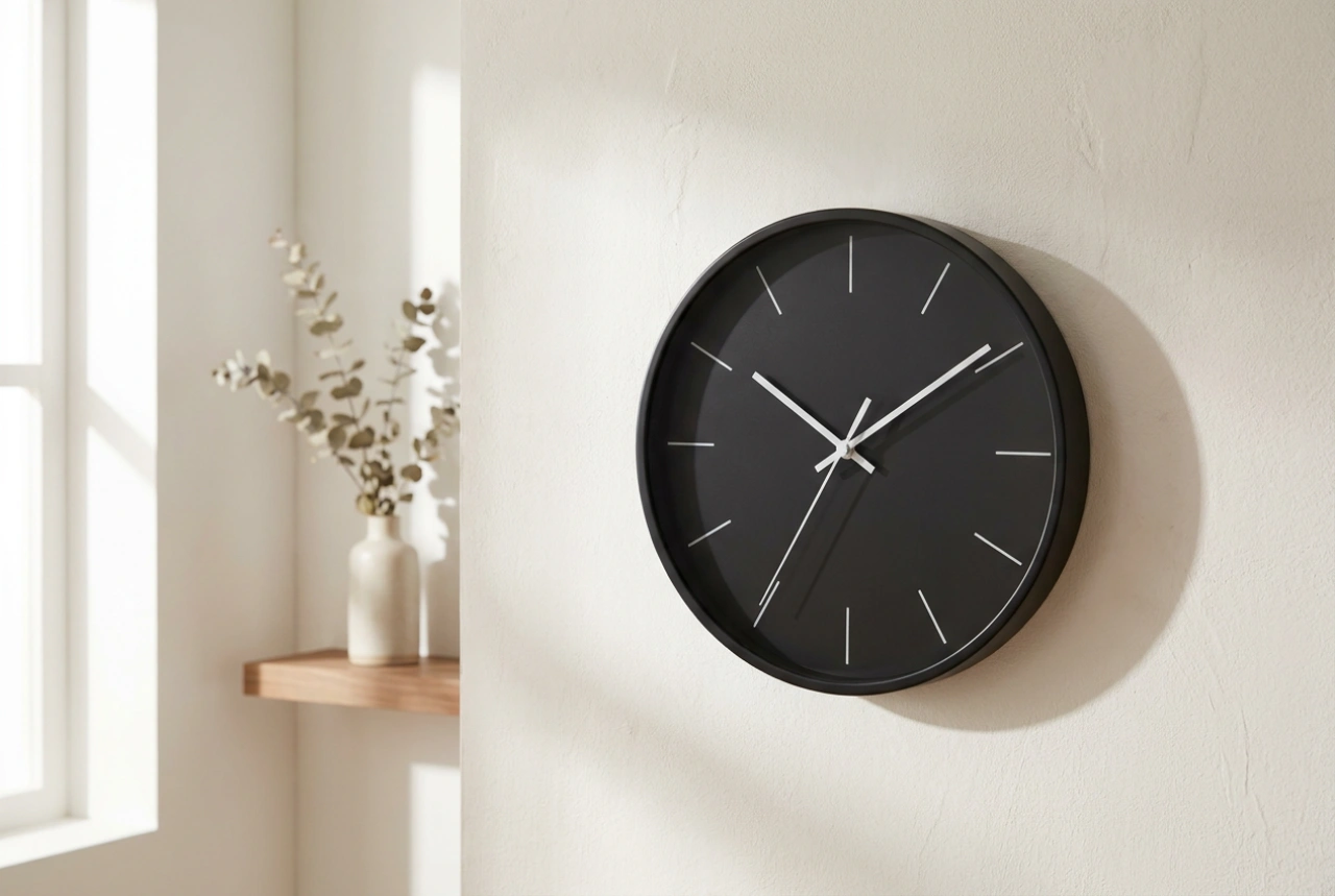 How to Balance a Large Black Wall Clock in Your Interior Design