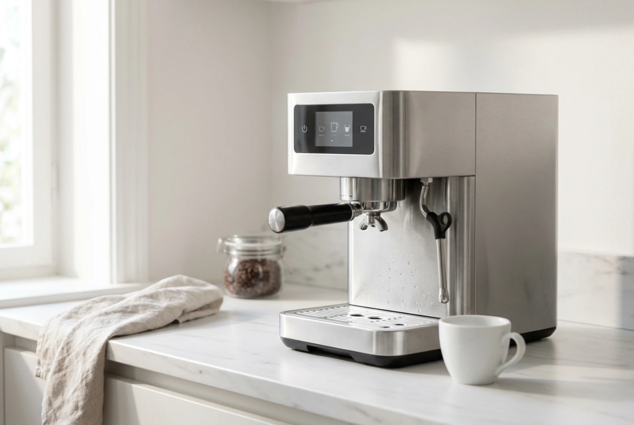 How to flush a coffee machine milk tube after cappuccino