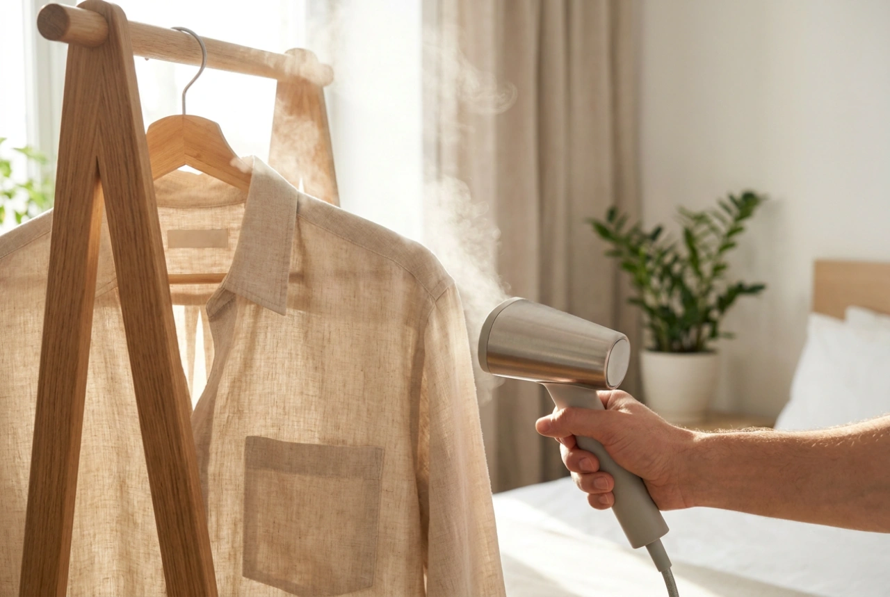 Using a Cordless Garment Steamer for Rapid Fabric Refreshing