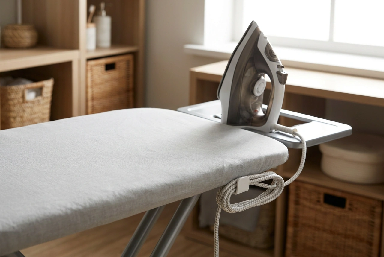 Ironing Boards with Integrated Sockets and Safe Cable Management