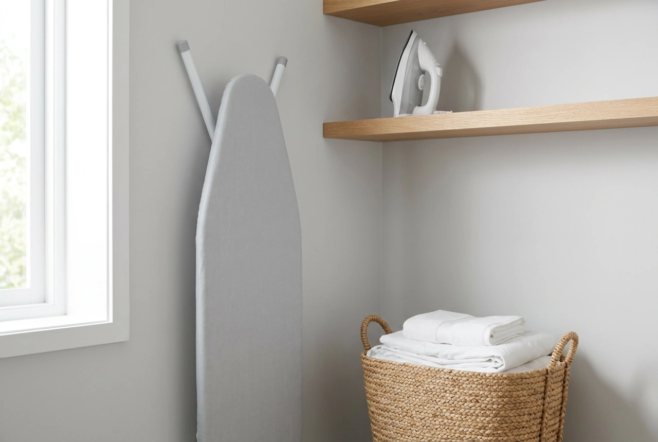 Wall-Mounted Folding Ironing Boards for Small Laundry Rooms