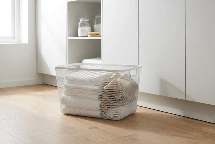 How to Position a Metal Laundry Basket to Streamline Sorting