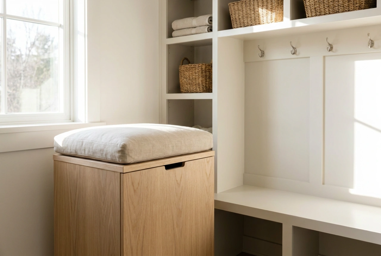 Laundry Hamper with Seat: Maximising Small Space Functionality