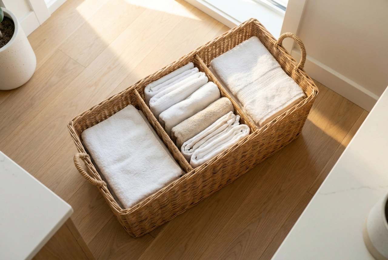 When a horizontal laundry basket simplifies clothes sorting