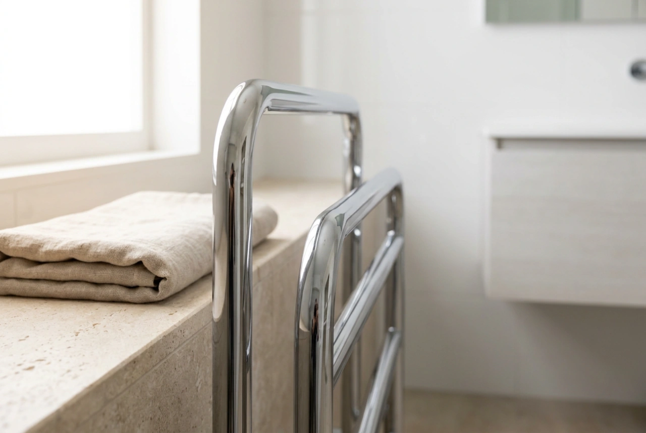 How to Wipe and Maintain a Chrome Towel Rail After a Bath
