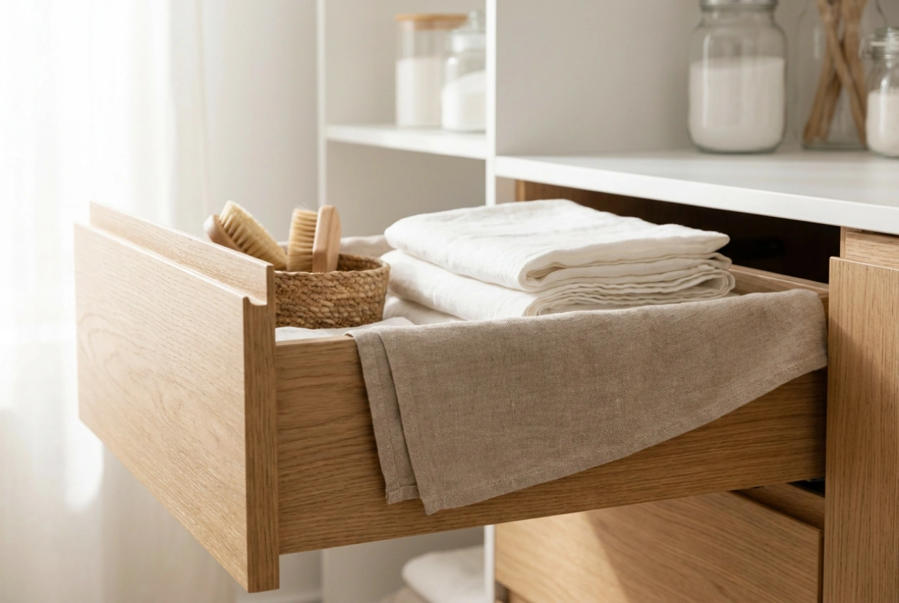 Cabinets with Laundry Baskets and the Rules of Breathable Storage