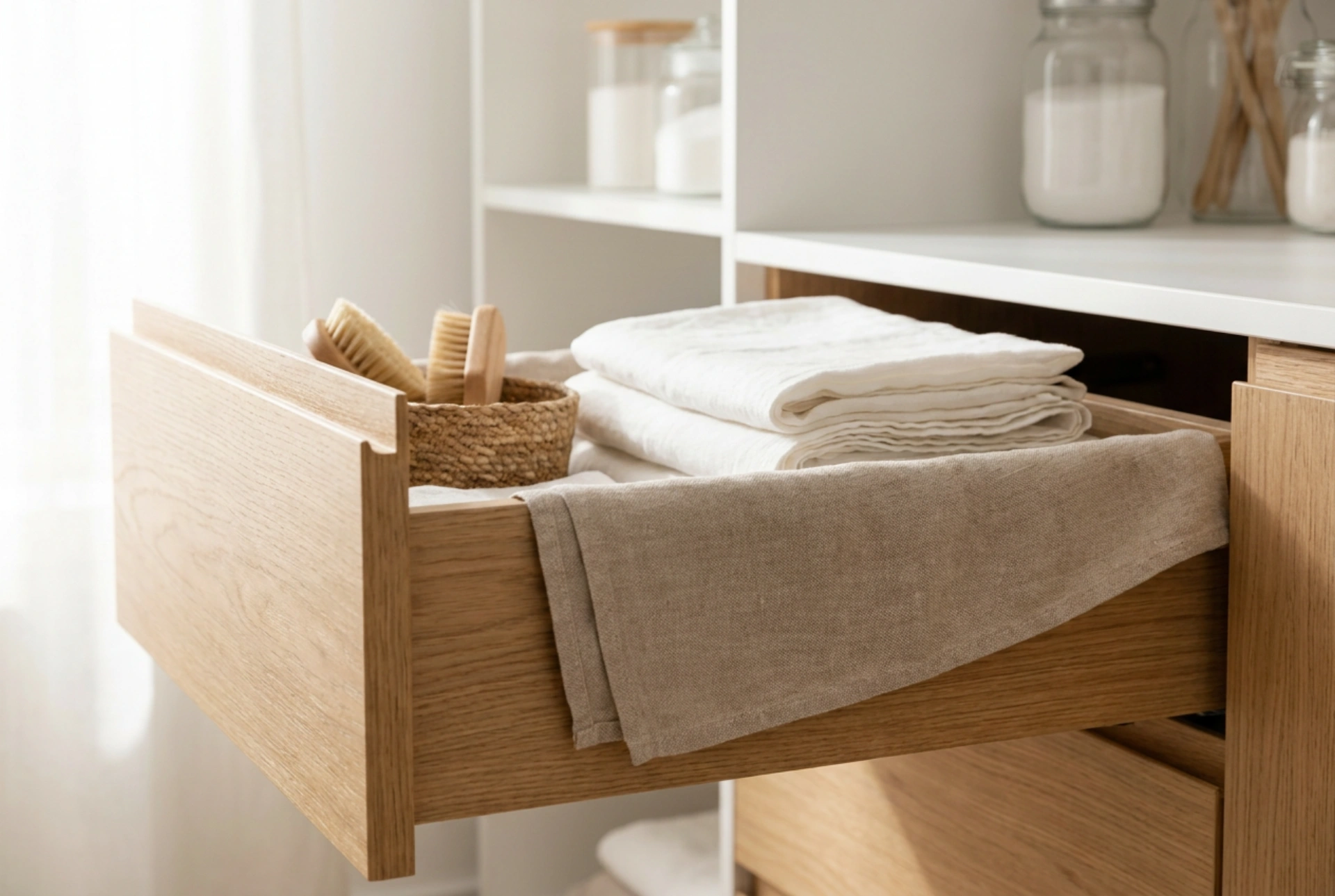 Cabinets with Laundry Baskets and the Rules of Breathable Storage