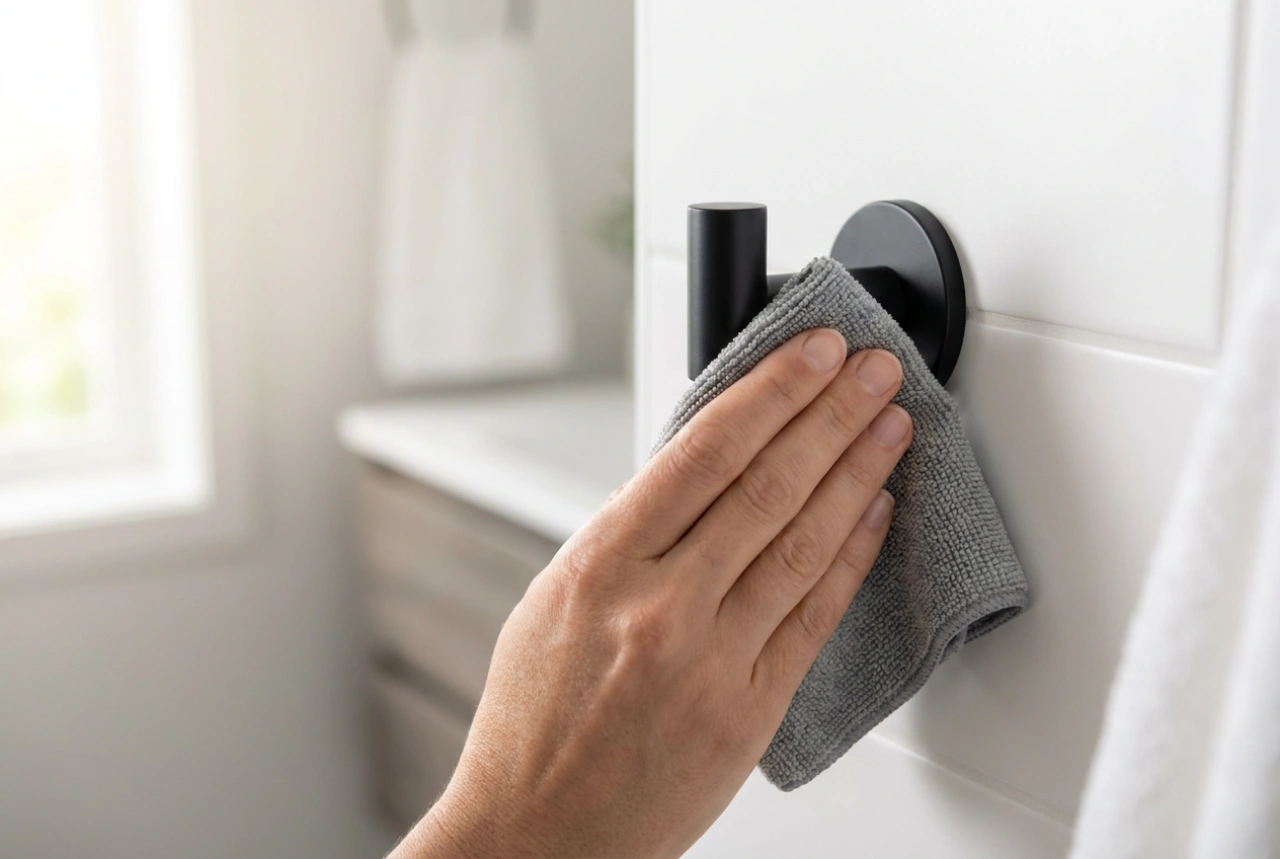 How to Clean a Matte Black Towel Hook to Prevent Fading and Water Spots