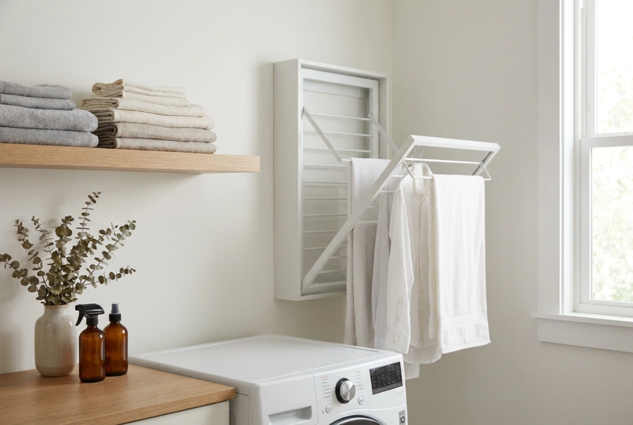 How to Plan a Wall-Mounted Clothes Drying Rack in a Small Space