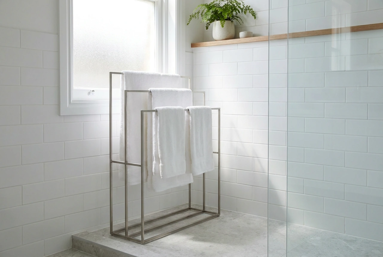 How to Use a Slim Clothes Drying Rack in a Compact Bathroom
