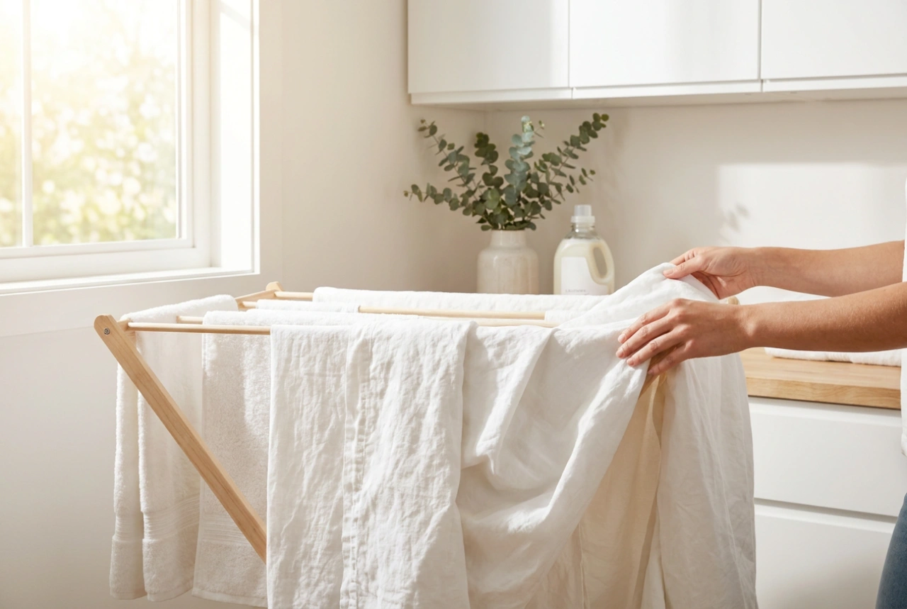 How to Hang Laundry on a Drying Rack to Dry Faster and Prevent Wrinkles