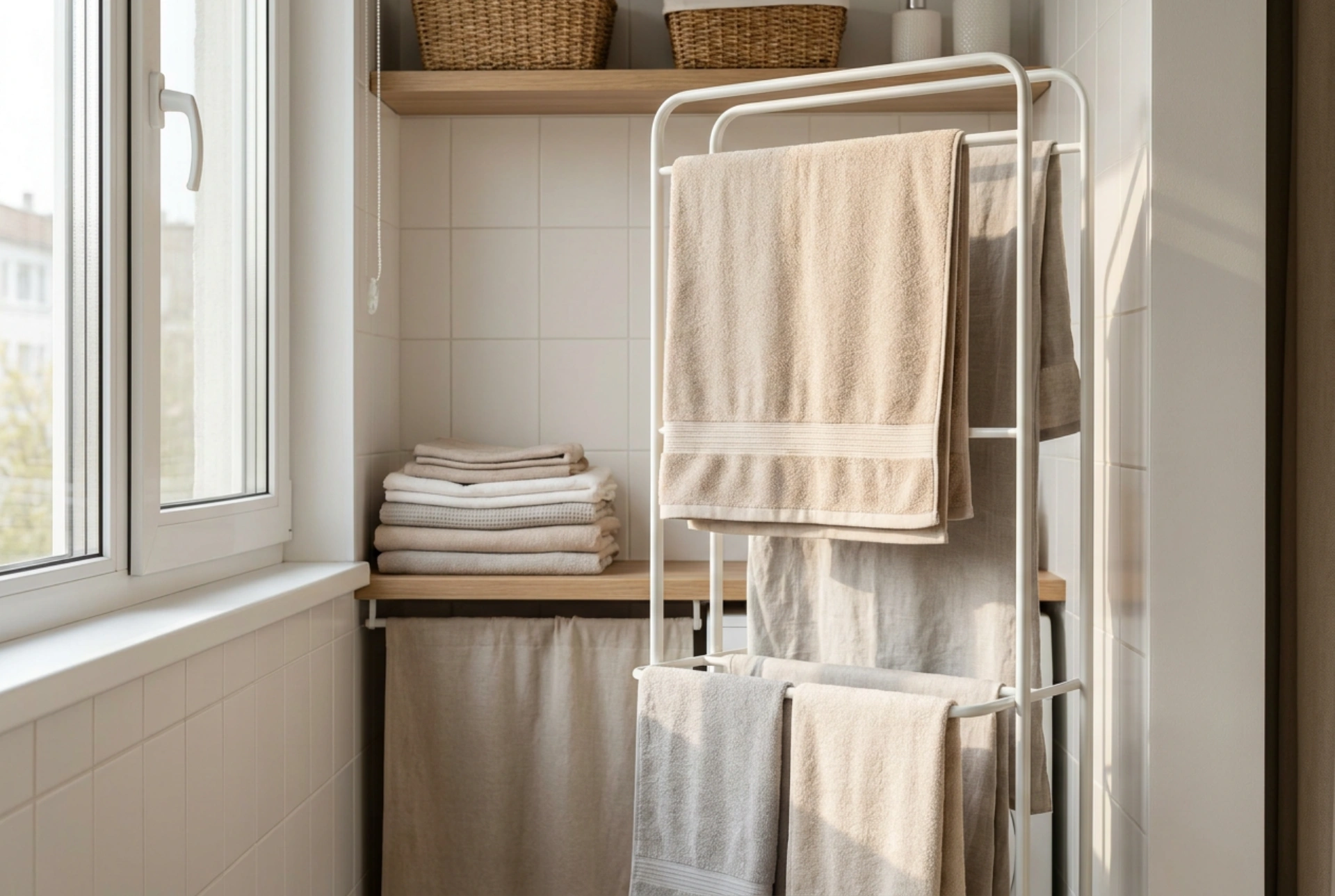 Vertical Drying Racks for Small Apartments
