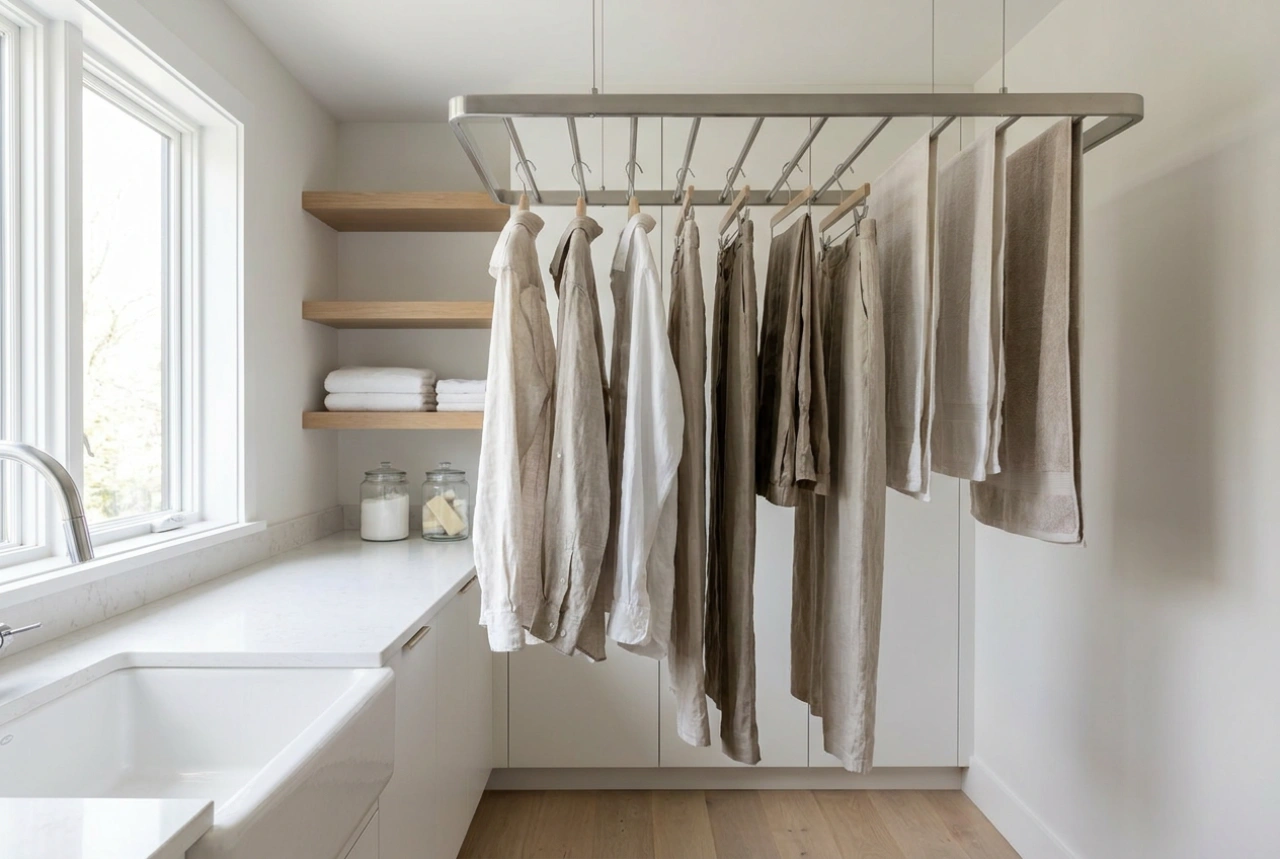 How to Dry Laundry Under the Ceiling Without Increasing Room Humidity