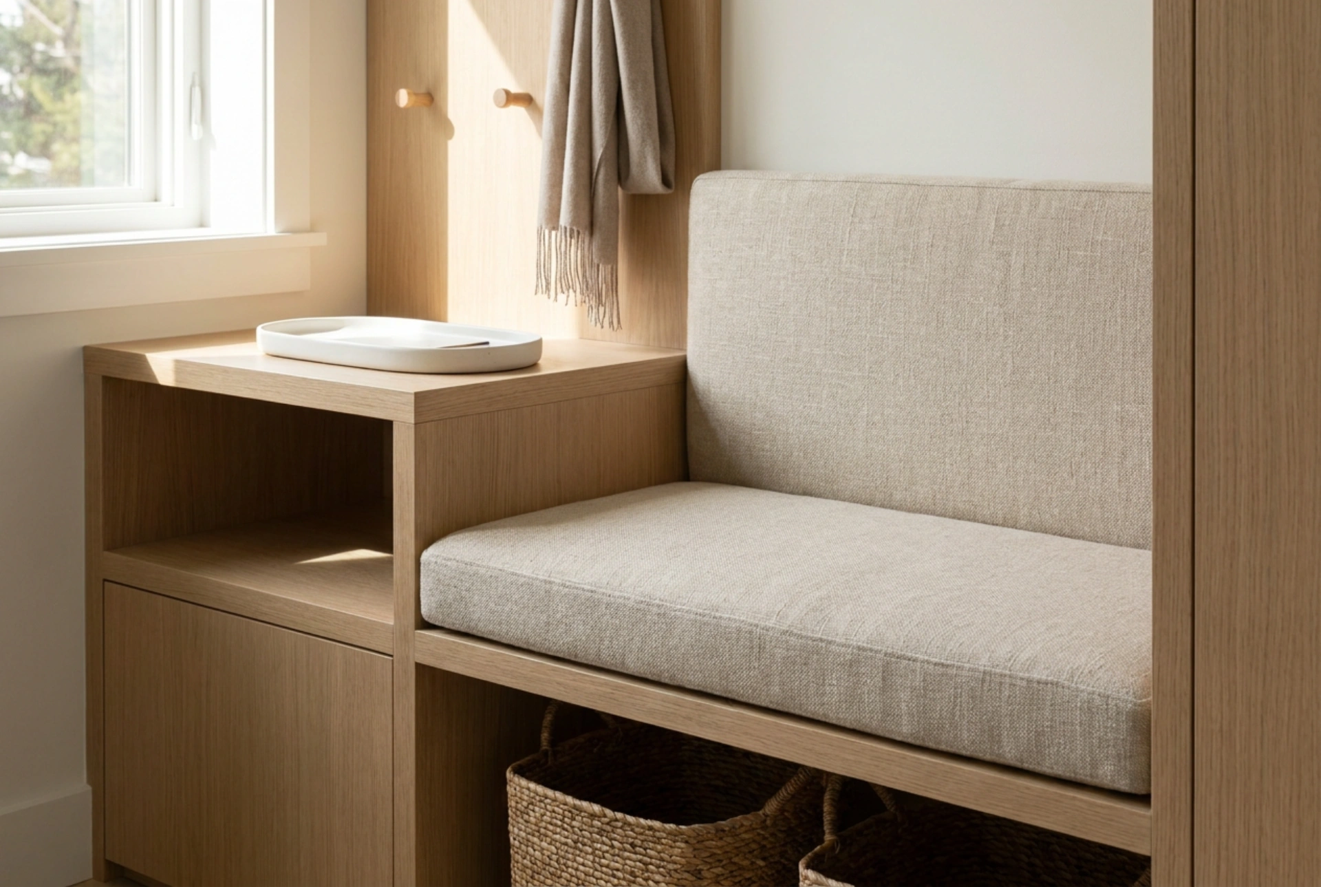 How to Plan a Hallway Wardrobe with Integrated Seating