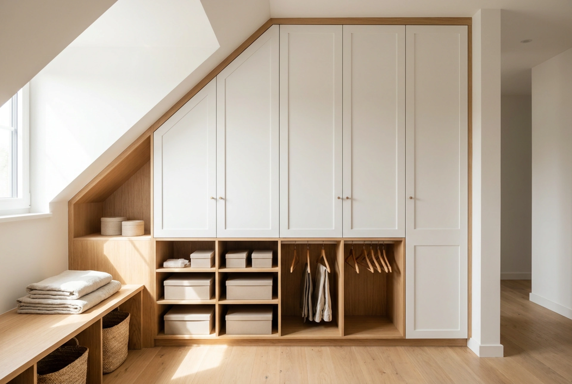 Unconventional Hallway Wardrobes: Clever Ideas for Difficult Niches and Slanted Walls
