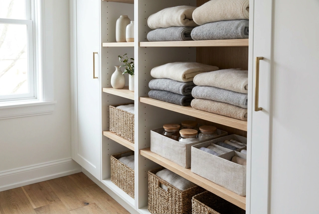 Sliding Wardrobe with a Mirror: Rules for an Ergonomic Shelf Layout