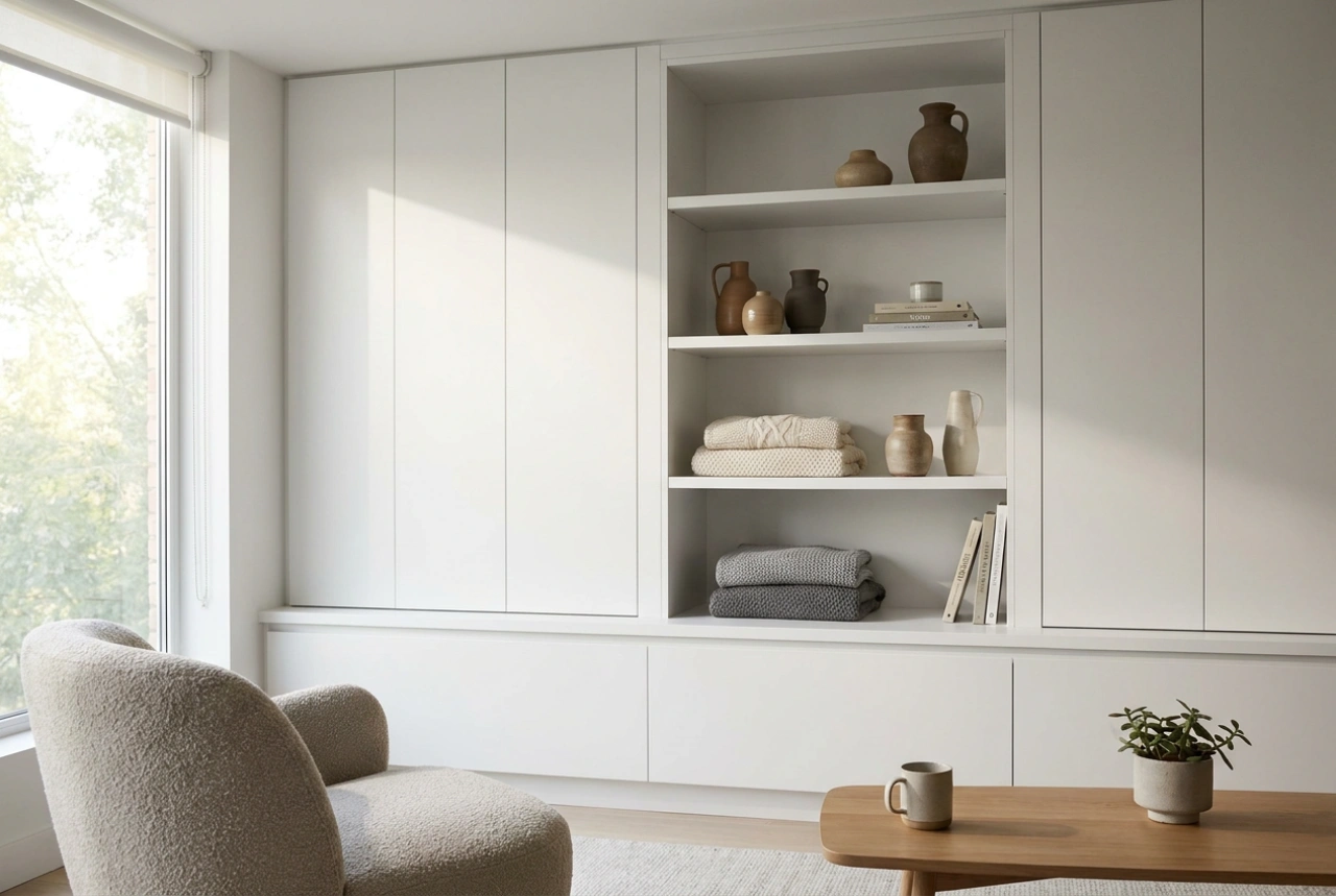 How to Organise Your Living Room with a Modern Wall Unit and Wardrobe