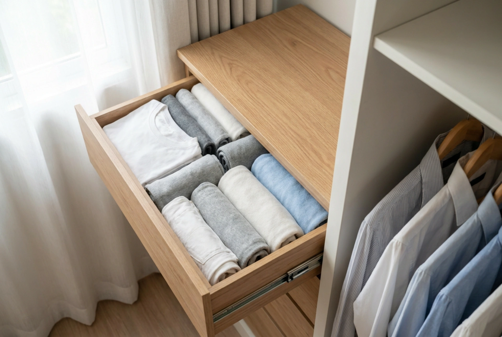 How to Divide Children's Clothes Between a Wardrobe and a Chest of Drawers
