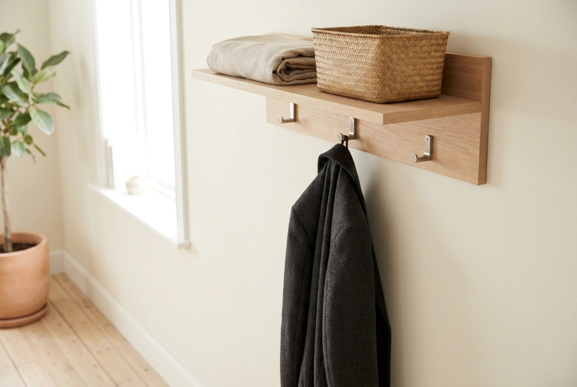 A Practical Guide to Installing and Organising a Wall-Mounted Coat Rack with a Shelf