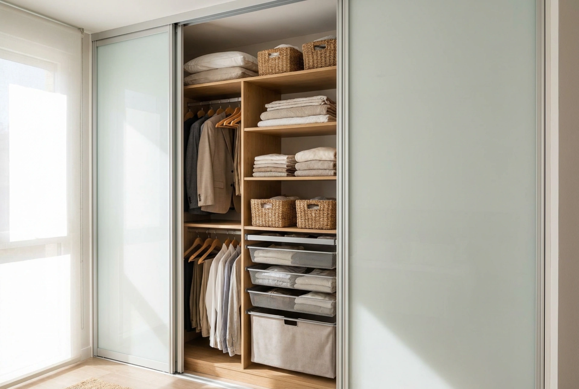 How to Organise a Floor-to-Ceiling Hallway Wardrobe