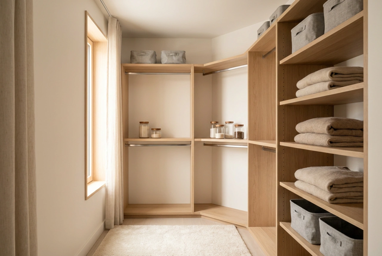 How to Optimise a Corner Wardrobe in the Bedroom for Challenging Spaces