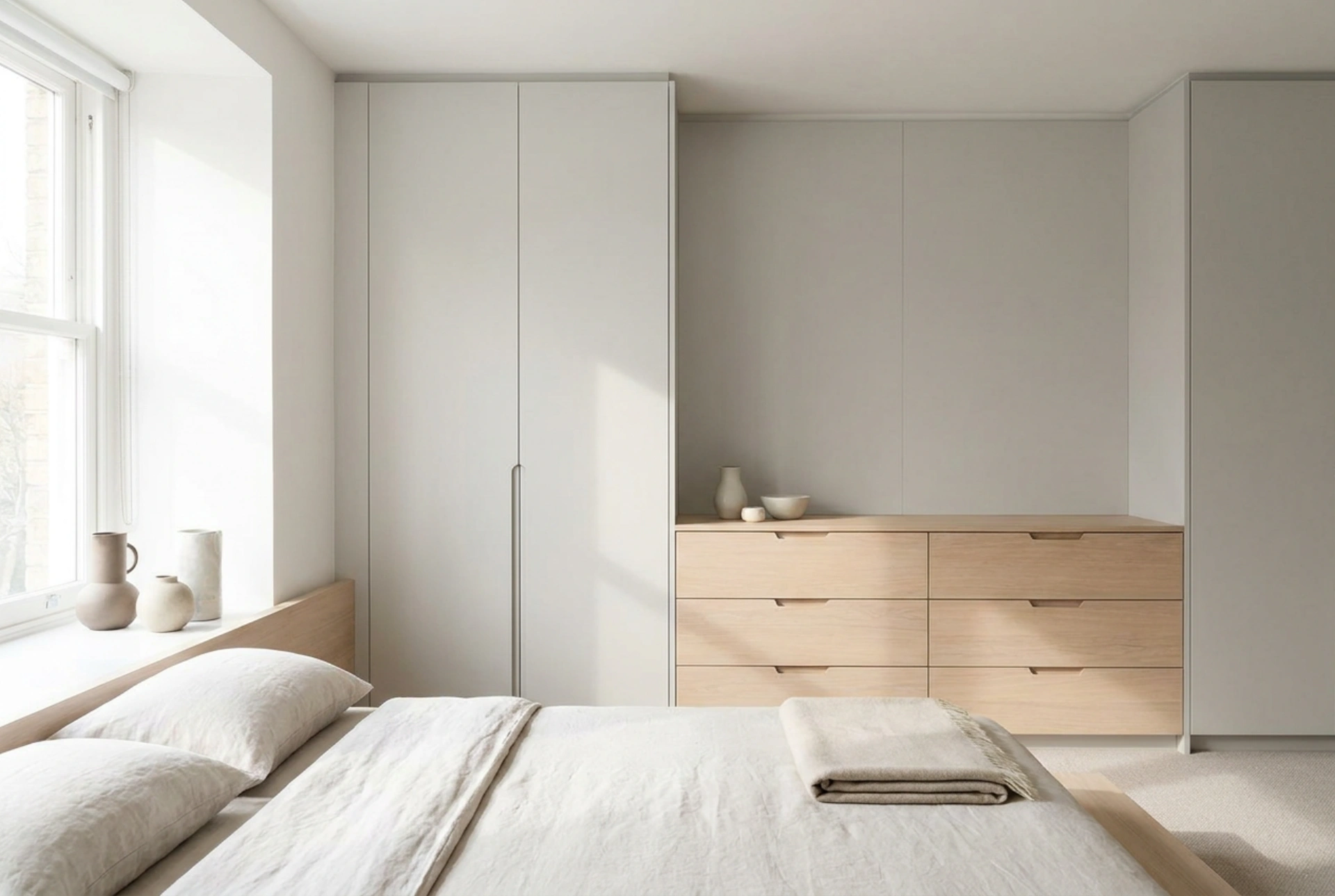 How to Combine a Chest of Drawers and a Wardrobe in the Bedroom Without Duplicating Space