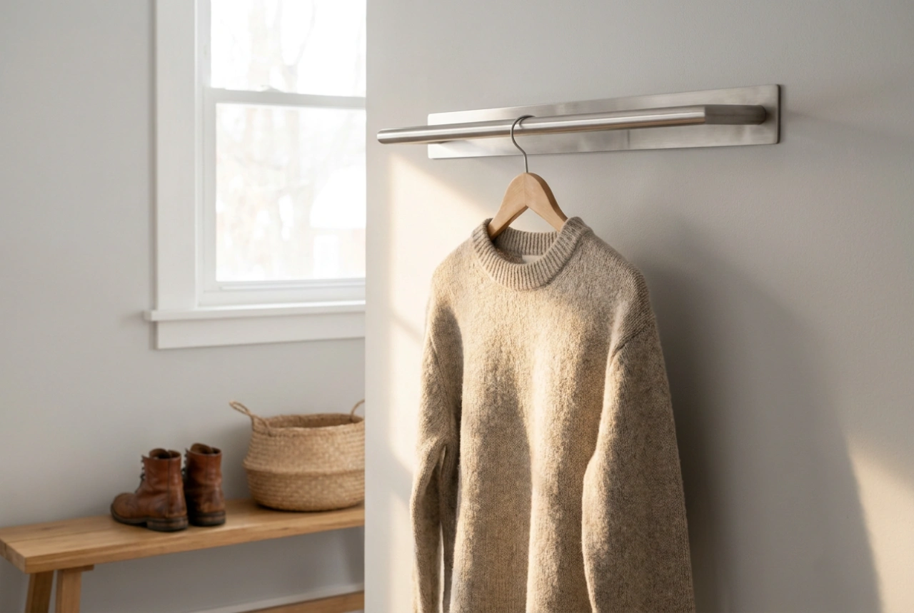 When a folding clothes rack helps in a small flat