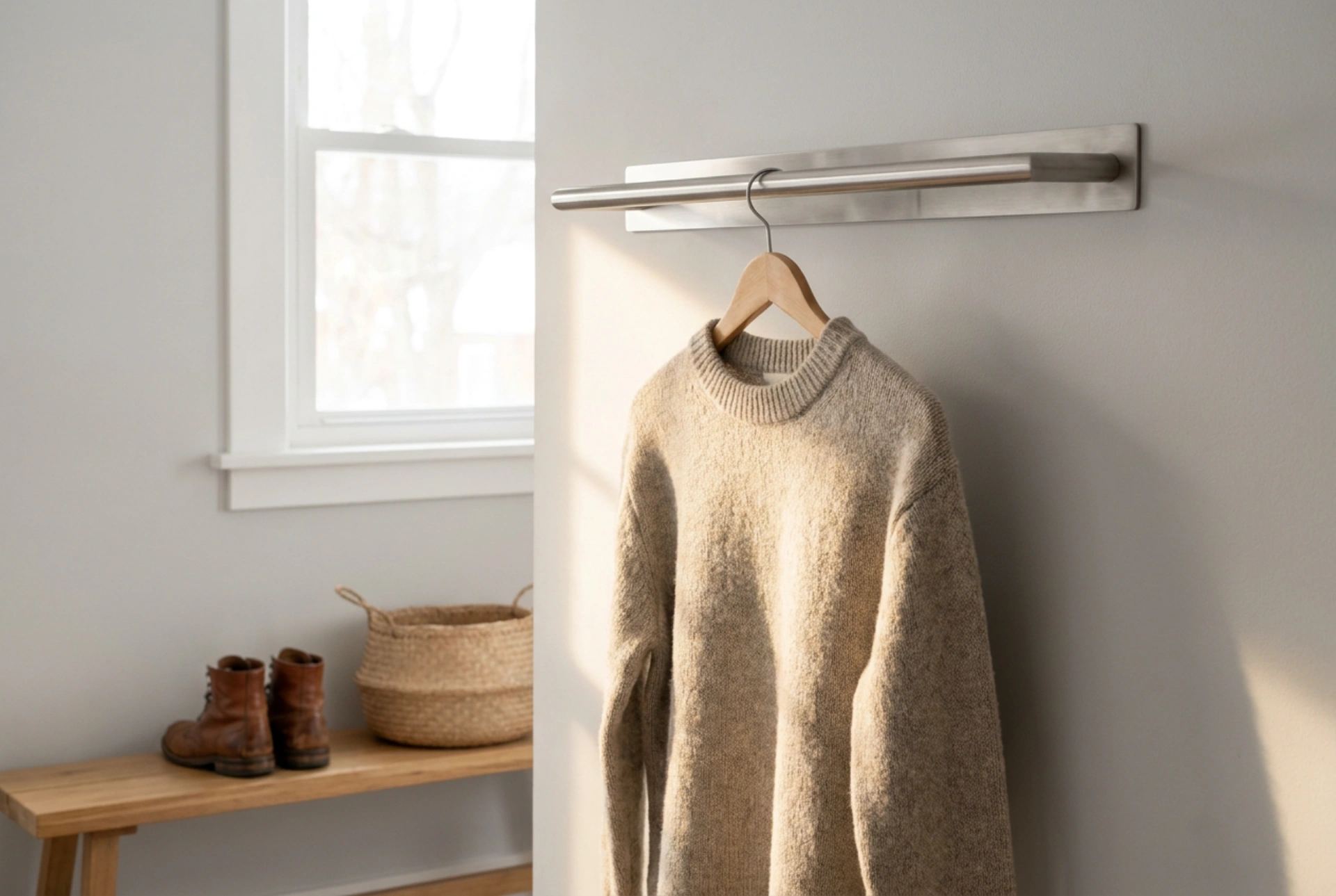 When a folding clothes rack helps in a small flat