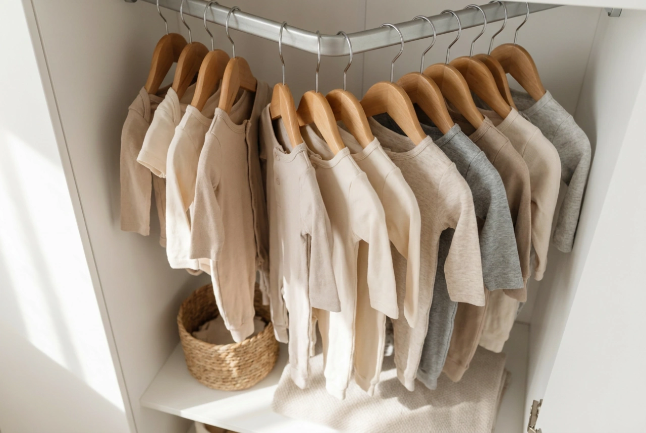 How Small Hangers Help Organize Baby Clothes