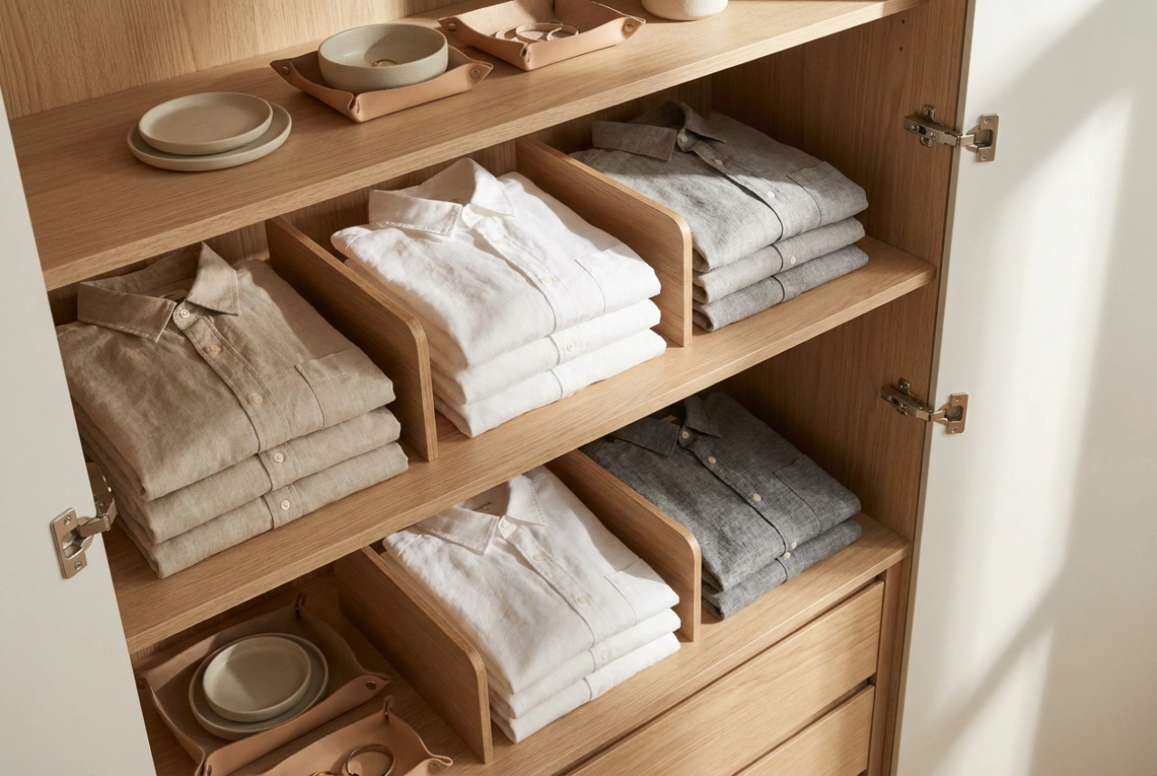 How to Divide a Wall-to-Wall Bedroom Wardrobe into Practical Zones