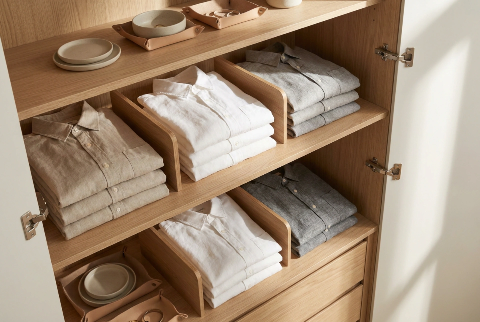 How to Divide a Wall-to-Wall Bedroom Wardrobe into Practical Zones
