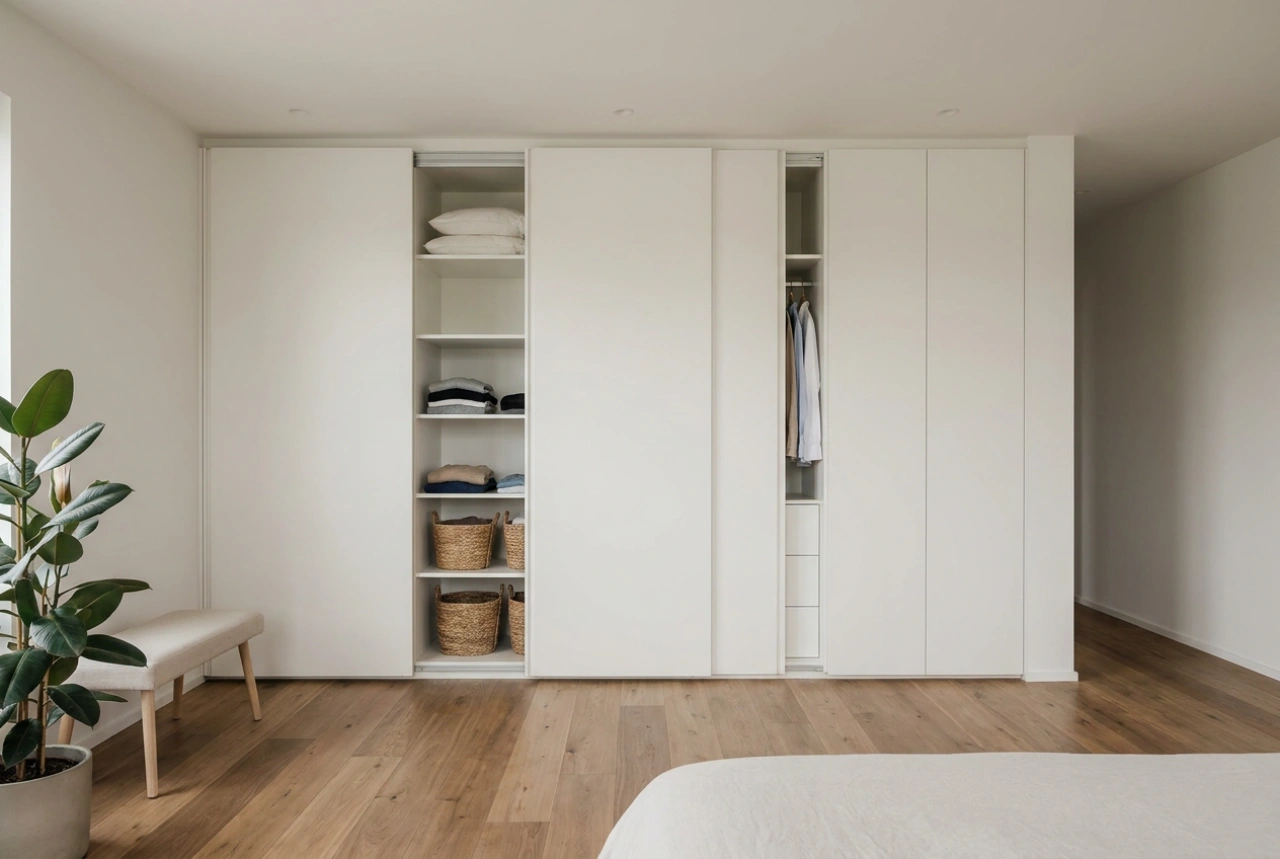 How to Plan Sliding Doors for a Niche to Hide Storage