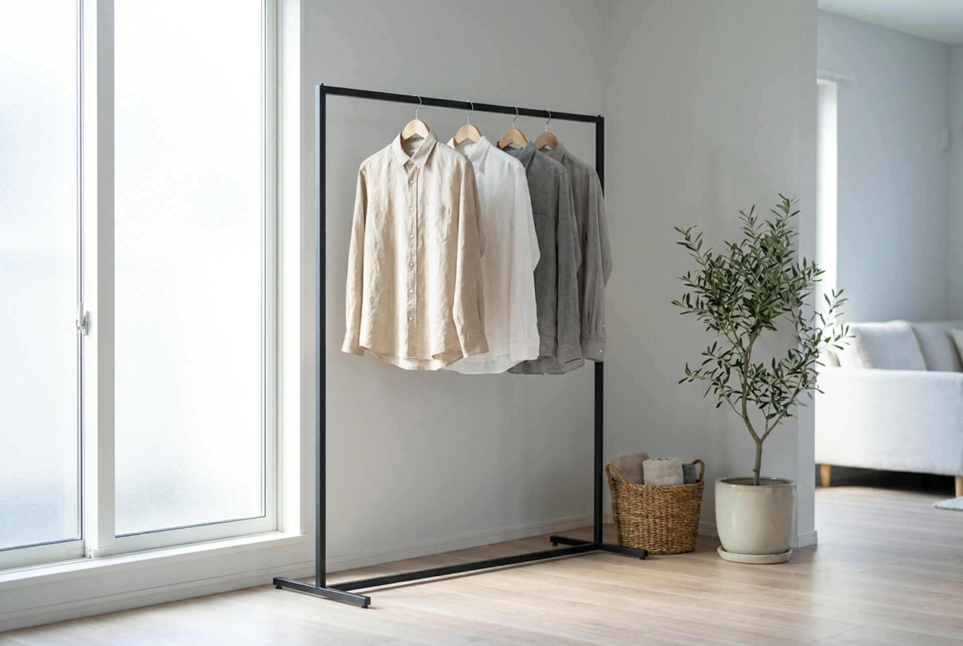 How to Organise a Black Standing Clothes Rack Without Overloading It