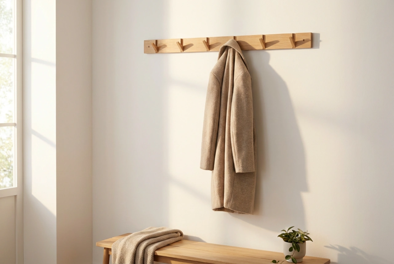 Optimising Wooden Hallway Coat Racks for Daily Outerwear Organisation