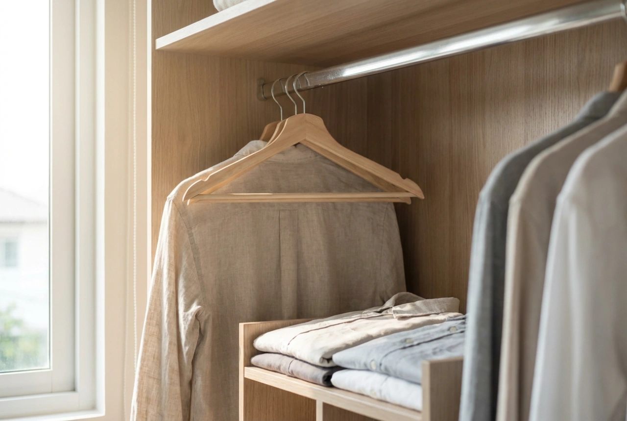 How to Use Hanging Clothes Hangers in a Tight Wardrobe