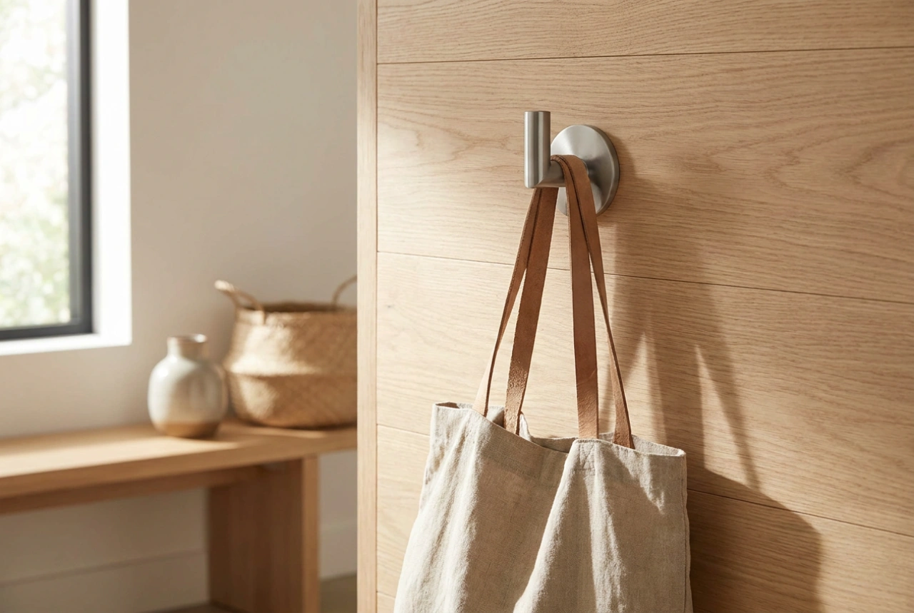 Where a Small Clothes Rack and Wall Hooks Work Best in an Apartment
