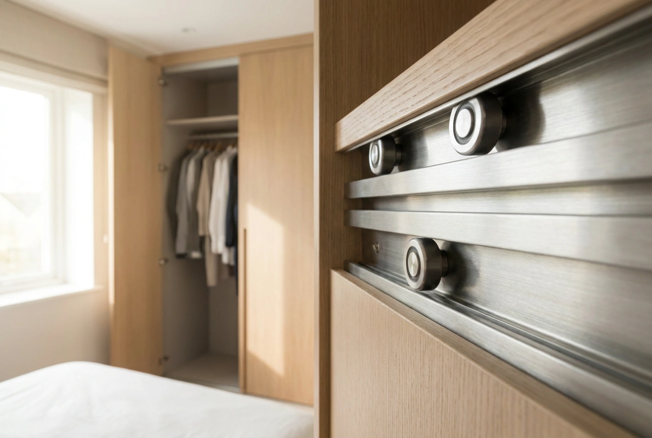 Safe step-by-step installation of sliding wardrobe doors