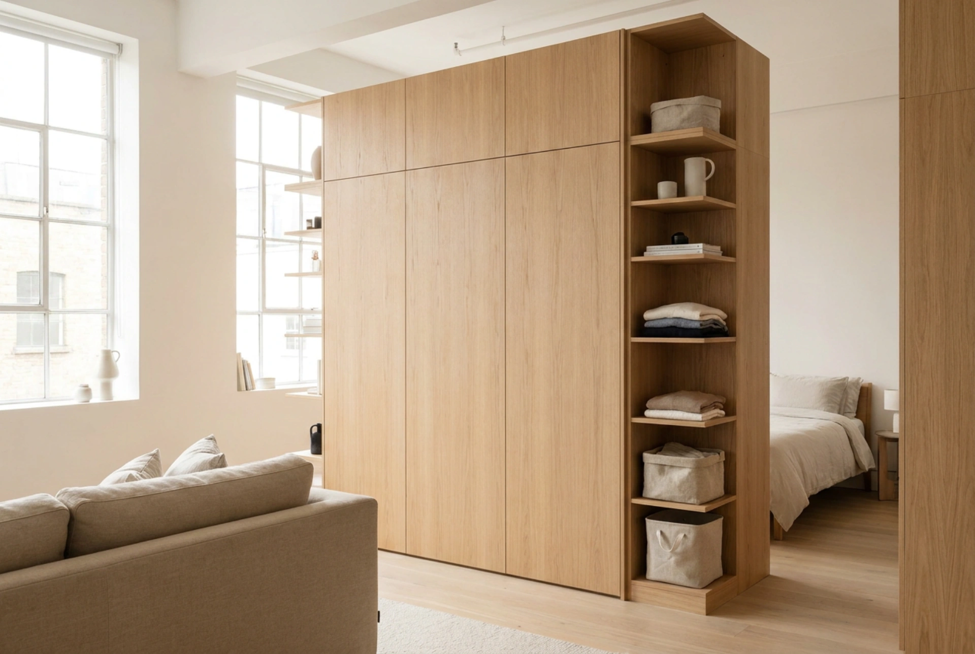 How to Use a Wardrobe as a Room Divider Without Losing Space
