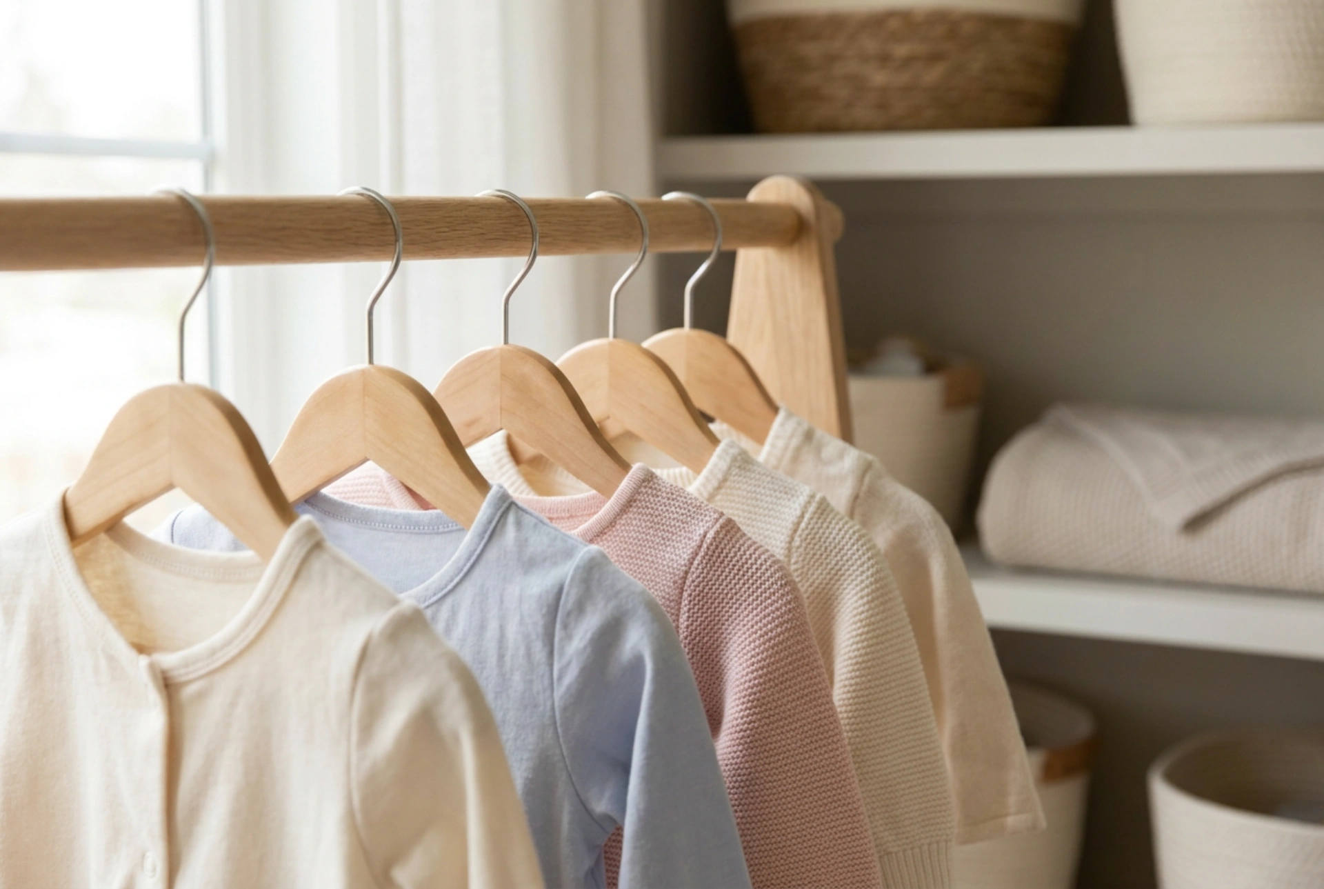 How to Organize Baby Clothes on Small Hangers