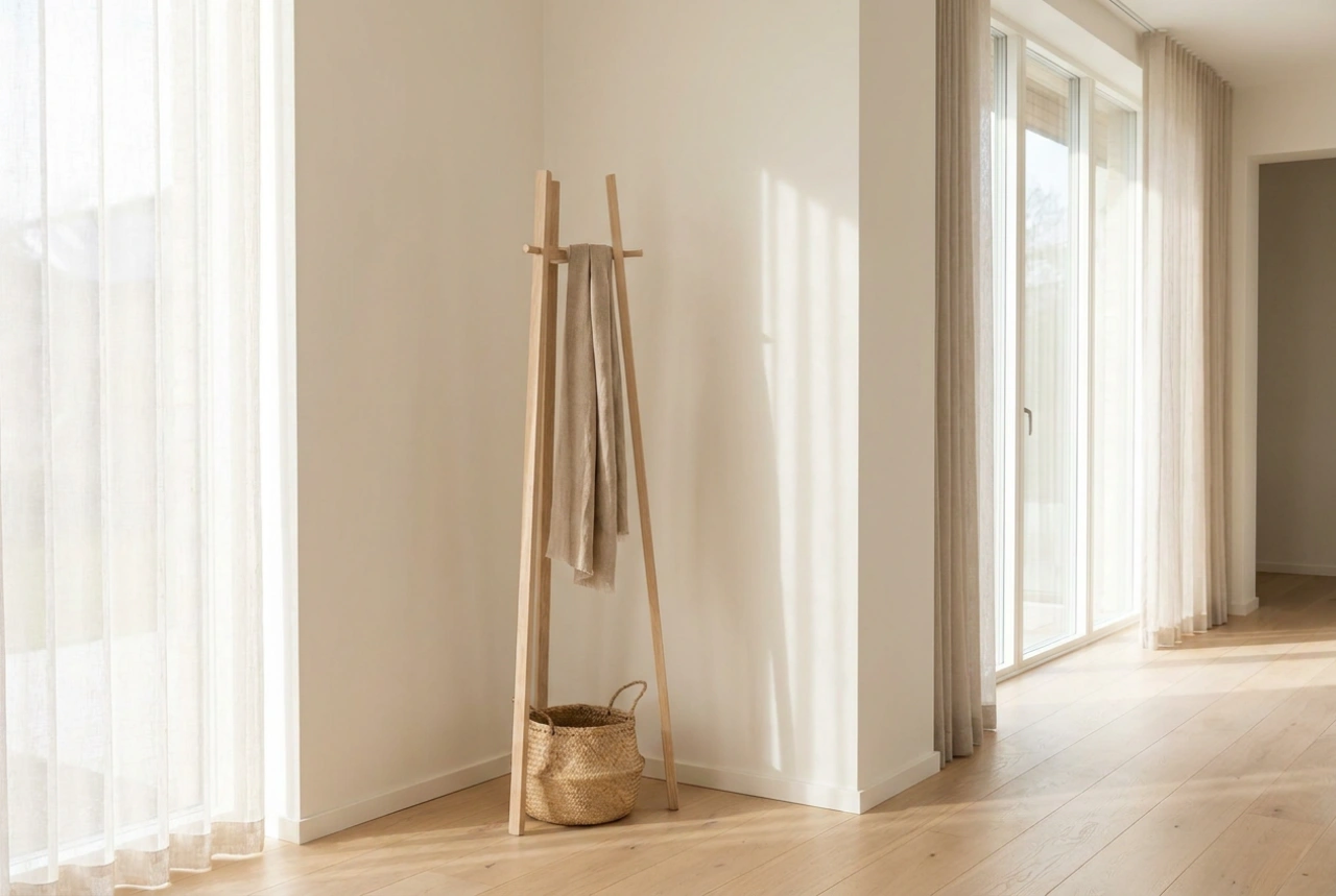 How to Position a Standing Coat Rack in the Hallway to Keep the Passage Clear