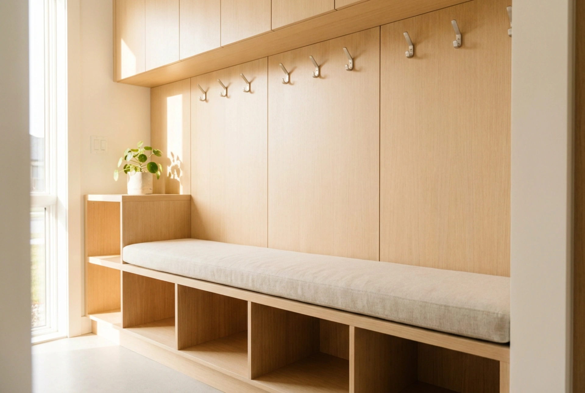 How to Plan Built-In Hallway Seating with Shoe and Coat Storage