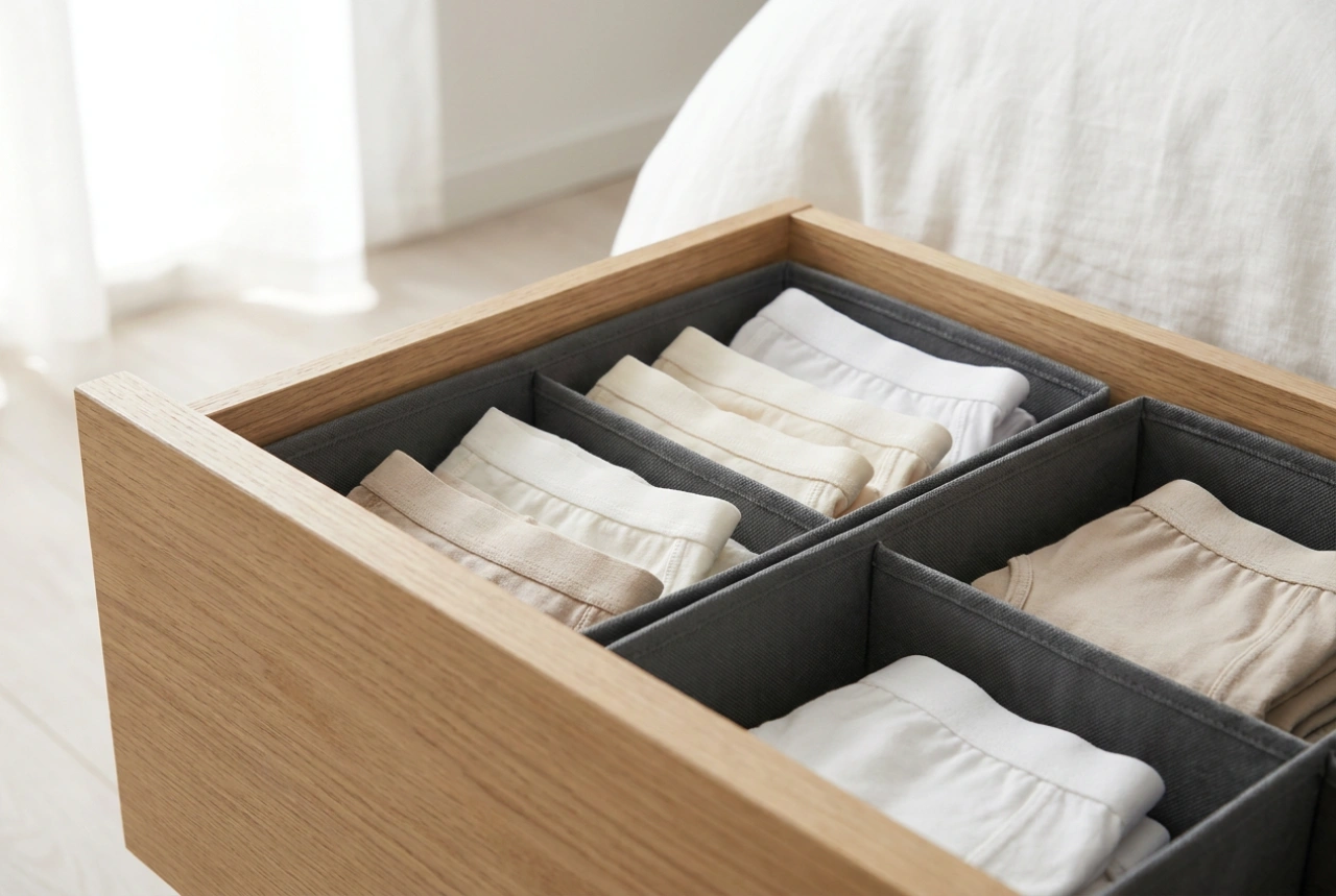 How to Segment an Underwear Drawer with Dividers for Lasting Order