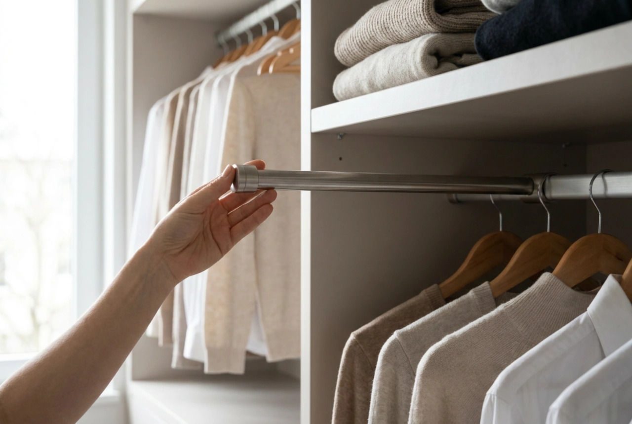 Telescopic Wardrobe Rods: Optimising and Reconfiguring Closet Space