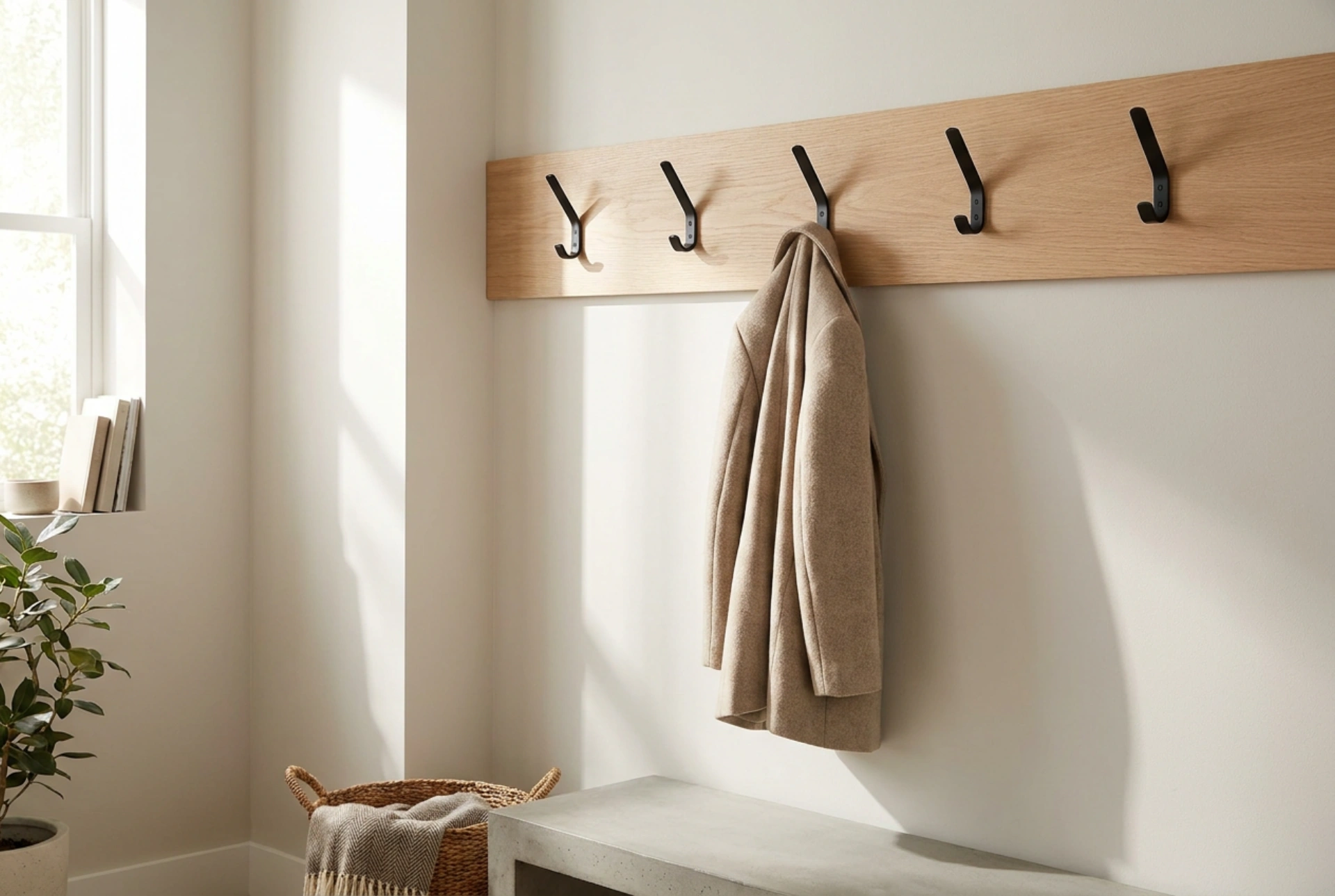 How to Plan and Position Hallway Coat Hooks